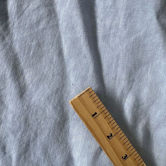 Puro Lino Shirt Mens Size 3XL Blue Button Up Long Sleeve Linen Made In Italy - Picture 8 of 8